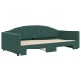 Dark green velvet trundle sofa bed 100x200 cm by vidaXL, Beds and slatted bases - Ref: Foro24-3197310, Price: 260,66 €, Disco...