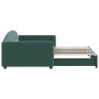 Dark green velvet trundle sofa bed 100x200 cm by vidaXL, Beds and slatted bases - Ref: Foro24-3197310, Price: 260,66 €, Disco...