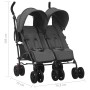 Anthracite gray steel twin stroller by vidaXL, Baby strollers - Ref: Foro24-10236, Price: 211,39 €, Discount: %