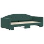 Dark green velvet trundle sofa bed 90x200 cm by vidaXL, Beds and slatted bases - Ref: Foro24-3197303, Price: 253,36 €, Discou...