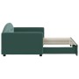 Dark green velvet trundle sofa bed 90x200 cm by vidaXL, Beds and slatted bases - Ref: Foro24-3197303, Price: 253,36 €, Discou...
