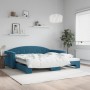 Sofá cama nido terciopelo azul 100x200 cm de vidaXL, Camas y somieres - Ref: Foro24-3197307, Precio: 255,13 €