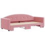 Pink velvet trundle sofa bed 80x200 cm by vidaXL, Beds and slatted bases - Ref: Foro24-3197297, Price: 251,28 €, Discount: %