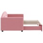 Pink velvet trundle sofa bed 80x200 cm by vidaXL, Beds and slatted bases - Ref: Foro24-3197297, Price: 251,28 €, Discount: %