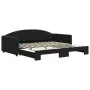 Sofá cama nido terciopelo negro 100x200 cm de vidaXL, Camas y somieres - Ref: Foro24-3197312, Precio: 268,70 €, Descuento: %