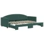 Dark green velvet trundle sofa bed 80x200 cm by vidaXL, Beds and slatted bases - Ref: Foro24-3197296, Price: 242,42 €, Discou...