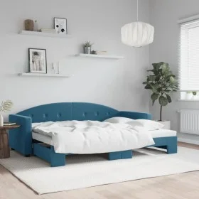 Sofá cama nido terciopelo azul 80x200 cm de vidaXL, Camas y somieres - Ref: Foro24-3197293, Precio: 239,65 €, Descuento: %