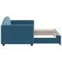 Blue velvet trundle sofa bed 80x200 cm by vidaXL, Beds and slatted bases - Ref: Foro24-3197293, Price: 243,60 €, Discount: %