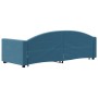 Blue velvet trundle sofa bed 80x200 cm by vidaXL, Beds and slatted bases - Ref: Foro24-3197293, Price: 243,60 €, Discount: %