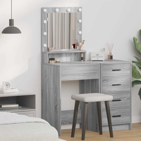 Mesa de Tocador con estante Gris Sonoma 50 x 41 x 135 cm en Tocadores para dormitorios | Comprar online en Foro24