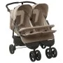 Taupegrauer Manschettenknopf-Kinderwagen aus Stahl von vidaXL, Kinderwagen - Ref: Foro24-10243, Preis: 302,55 €, Rabatt: %