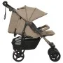Taupegrauer Manschettenknopf-Kinderwagen aus Stahl von vidaXL, Kinderwagen - Ref: Foro24-10243, Preis: 302,55 €, Rabatt: %