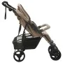 Taupegrauer Manschettenknopf-Kinderwagen aus Stahl von vidaXL, Kinderwagen - Ref: Foro24-10243, Preis: 302,55 €, Rabatt: %