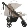Taupegrauer Manschettenknopf-Kinderwagen aus Stahl von vidaXL, Kinderwagen - Ref: Foro24-10243, Preis: 302,55 €, Rabatt: %