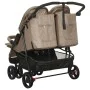 Taupegrauer Manschettenknopf-Kinderwagen aus Stahl von vidaXL, Kinderwagen - Ref: Foro24-10243, Preis: 302,55 €, Rabatt: %