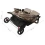 Taupegrauer Manschettenknopf-Kinderwagen aus Stahl von vidaXL, Kinderwagen - Ref: Foro24-10243, Preis: 302,55 €, Rabatt: %