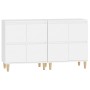Aparadores 2 uds madera contrachapada blanco 60x35x70 cm de vidaXL, Aparadores - Ref: Foro24-3185751, Precio: 139,16 €, Descu...