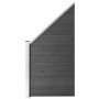 JSet of black WPC fence panels 965x(105-186) cm by vidaXL, fence panels - Ref: Foro24-3070441, Price: 1,00 €, Discount: %