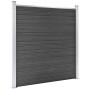 JSet of black WPC fence panels 965x(105-186) cm by vidaXL, fence panels - Ref: Foro24-3070441, Price: 1,00 €, Discount: %