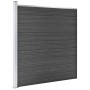 JSet of black WPC fence panels 965x(105-186) cm by vidaXL, fence panels - Ref: Foro24-3070441, Price: 1,00 €, Discount: %