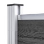JSet of black WPC fence panels 965x(105-186) cm by vidaXL, fence panels - Ref: Foro24-3070441, Price: 1,00 €, Discount: %