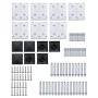 JSet of black WPC fence panels 965x(105-186) cm by vidaXL, fence panels - Ref: Foro24-3070441, Price: 1,00 €, Discount: %