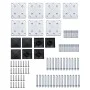 JSet of black WPC fence panels 965x(105-186) cm by vidaXL, fence panels - Ref: Foro24-3070441, Price: 1,00 €, Discount: %