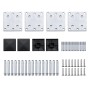 Set de paneles de valla WPC negro 446x(105-186) cm de vidaXL, Paneles de vallas - Ref: Foro24-3070438, Precio: 607,82 €, Desc...