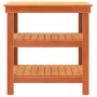 Banco de trabajo con estante Marrón cera 78.5 x 50 x 80 cm