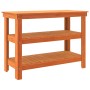 Banco de trabajo con estante Marrón cera 110.5 x 50 x 80 cm