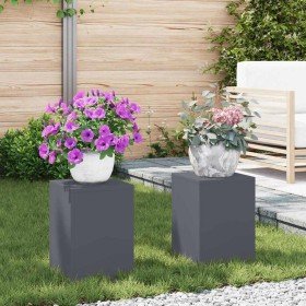 Soporte de plantas 2 pcs Antracita 24 x 24 x 35 cm Acero en Soportes para macetas | Comprar online en Foro24