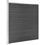 Black WPC Fence Panel Set 792x(105-186) cm by vidaXL, fence panels - Ref: Foro24-3070440, Price: 1,00 €, Discount: %