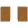 Soportes para plantas 2 pcs Oxidado 24 x 24 x 35 cm