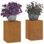 Soportes para plantas 2 pcs Oxidado 24 x 24 x 35 cm