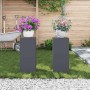 Soportes para plantas 2 pcs Antracita 24 x 24 x 55 cm Acero