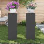 Soporte de plantas 2 pcs Negro 24 x 24 x 75 cm Acero en Soportes para macetas | Comprar online en Foro24