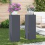 Soportes para plantas 2 pcs Antracita 24 x 24 x 75 cm Acero
