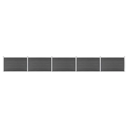 Set of black WPC fence panels 872x105 cm by vidaXL, fence panels - Ref: Foro24-3070450, Price: 865,94 €, Discount: %