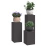 Soportes para plantas 3 pcs Negro 24 x 24 x 75 cm Acero