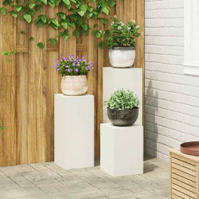 Soportes para plantas 3 pcs 24 x 24 x 75 cm Acero