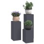 Soportes para plantas 3 pcs Antracita 24 x 24 x 75 cm Acero