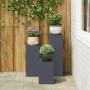 Soportes para plantas 3 pcs Antracita 24 x 24 x 75 cm Acero