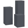 Soportes para plantas 3 pcs Antracita 24 x 24 x 75 cm Acero