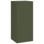 Soportes para plantas 3 pcs Verde oliva 24 x 24 x 75 cm Acero