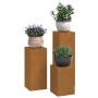 Soportes para plantas 3 pcs Oxidado 24 x 24 x 75 cm