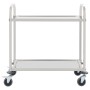 Küchenwagen mit 2 Ebenen aus Edelstahl 95x45x83,5 cm von vidaXL, Küchen- und Speisewagen - Ref: Foro24-50913, Preis: 87,02 €,...