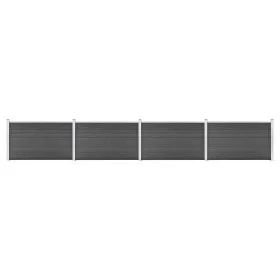 Black WPC Fence Panel Set 699x105 cm by vidaXL, fence panels - Ref: Foro24-3070449, Price: 650,30 €, Discount: %