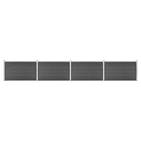 Black WPC Fence Panel Set 699x105 cm by vidaXL, fence panels - Ref: Foro24-3070449, Price: 588,28 €, Discount: %