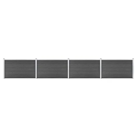 Black WPC Fence Panel Set 699x105 cm by vidaXL, fence panels - Ref: Foro24-3070449, Price: 650,30 €, Discount: %