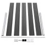 Black WPC Fence Panel Set 699x105 cm by vidaXL, fence panels - Ref: Foro24-3070449, Price: 650,30 €, Discount: %